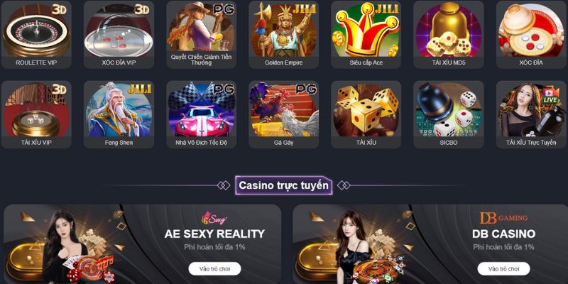 Danh mục game hot có mặt tại nhà cái EE88 uy tín