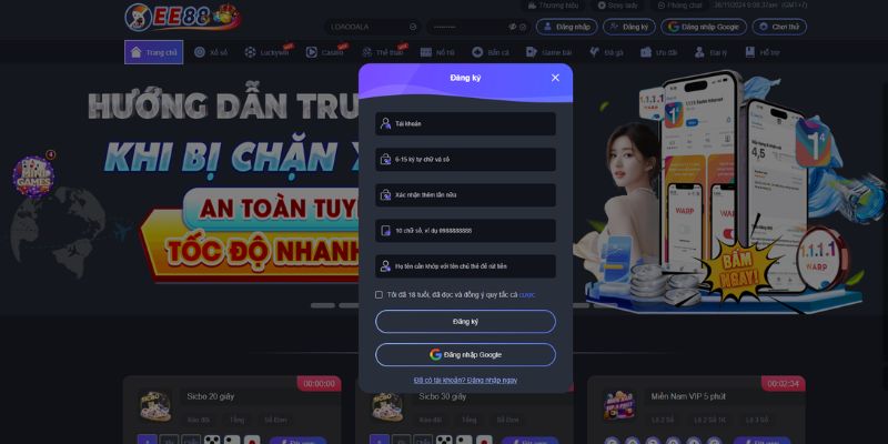 Hoàn tất quá trình đăng ký